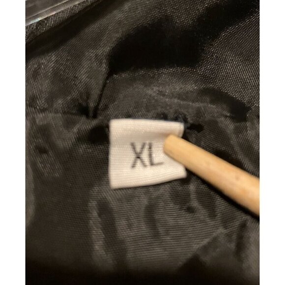 SZS Hooded Camo Jacket XL Canvas Oversized Gorpcore Graphic Print Spellout - Picture 13 of 13